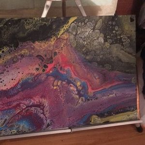 Original Artwork on Glass. 12" X 16"